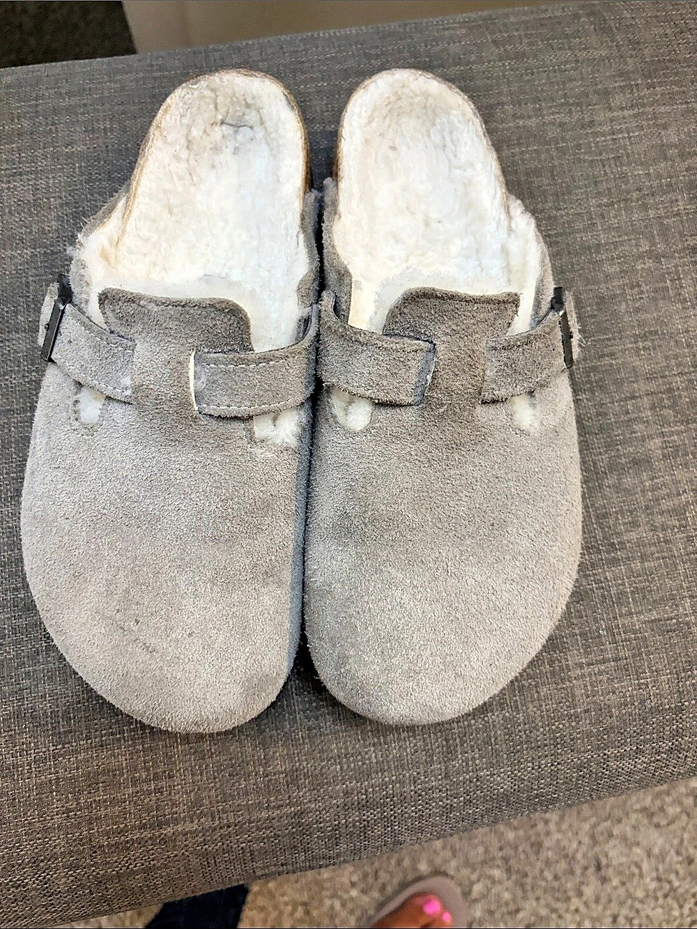 Birkenstock Boston Shearling Clogs Gray EU 40.US 10 Women’s